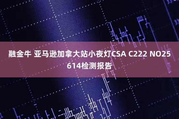 融金牛 亚马逊加拿大站小夜灯CSA C222 NO25614检测报告